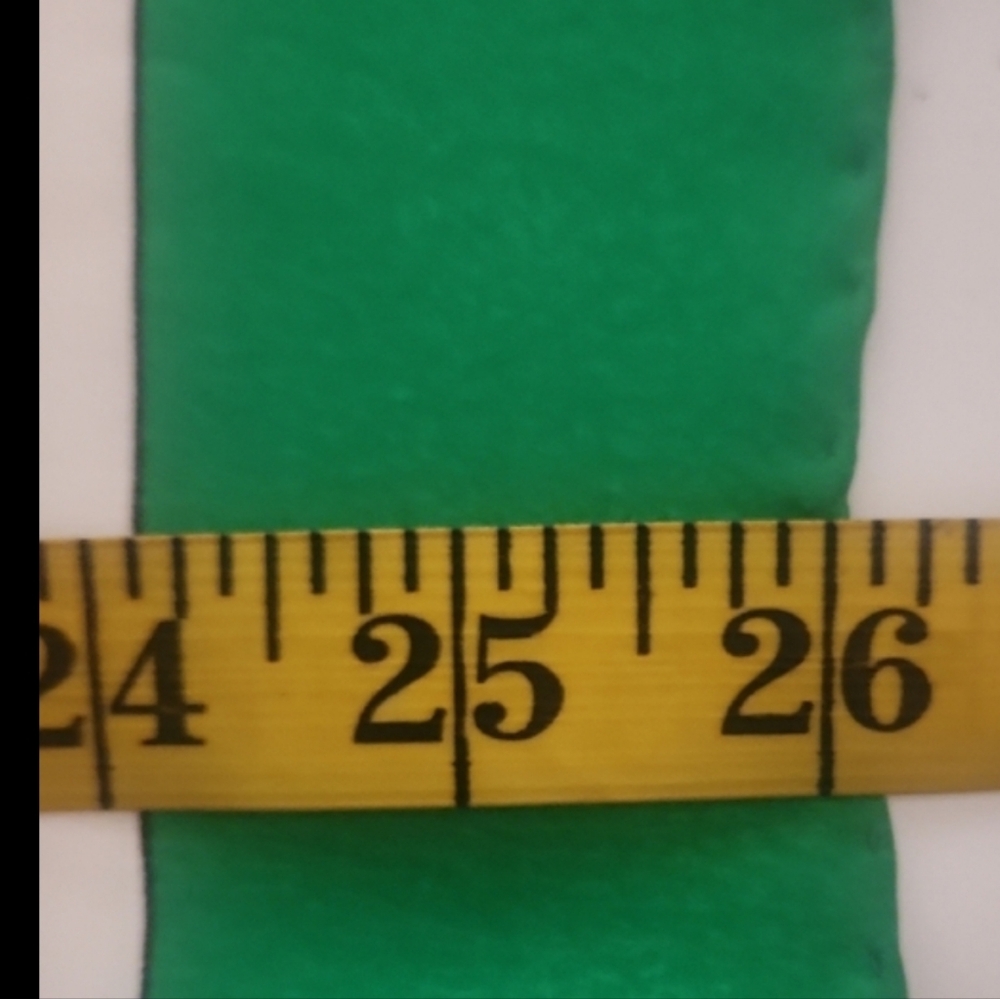 Yves Saint Laurent Vintage Green and Black Silk Logo Scarf - Picture 6 of 8
